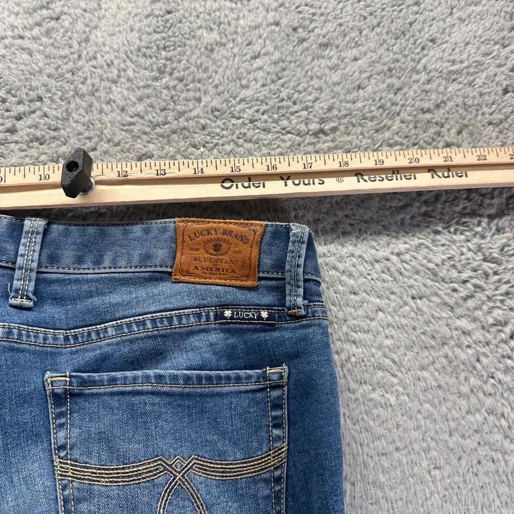 Lucky Brand Lola Jeans Womens 10 Blue Cotton Denim Ankle Straight Faded Stretch‎
